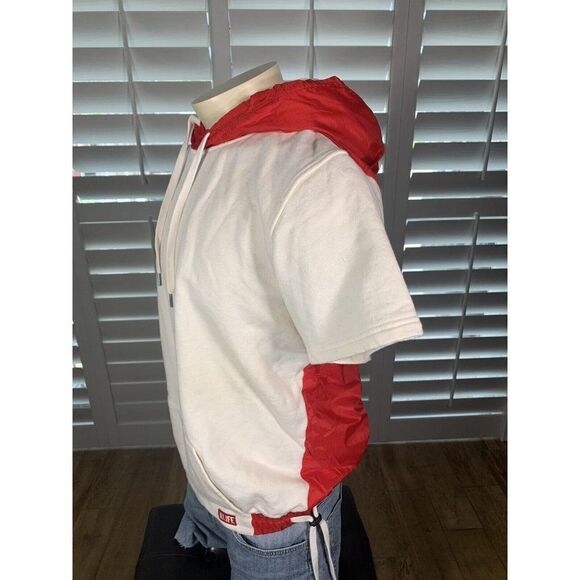 ALIFE New York Pullover White Red Hoodie Sweatshirt Large RARE Short Sleeve - Picture 3 of 11